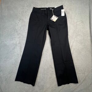 Dockers Metro Black Pants Womens 12 Trouser NWT Straight Leg Dress Slacks